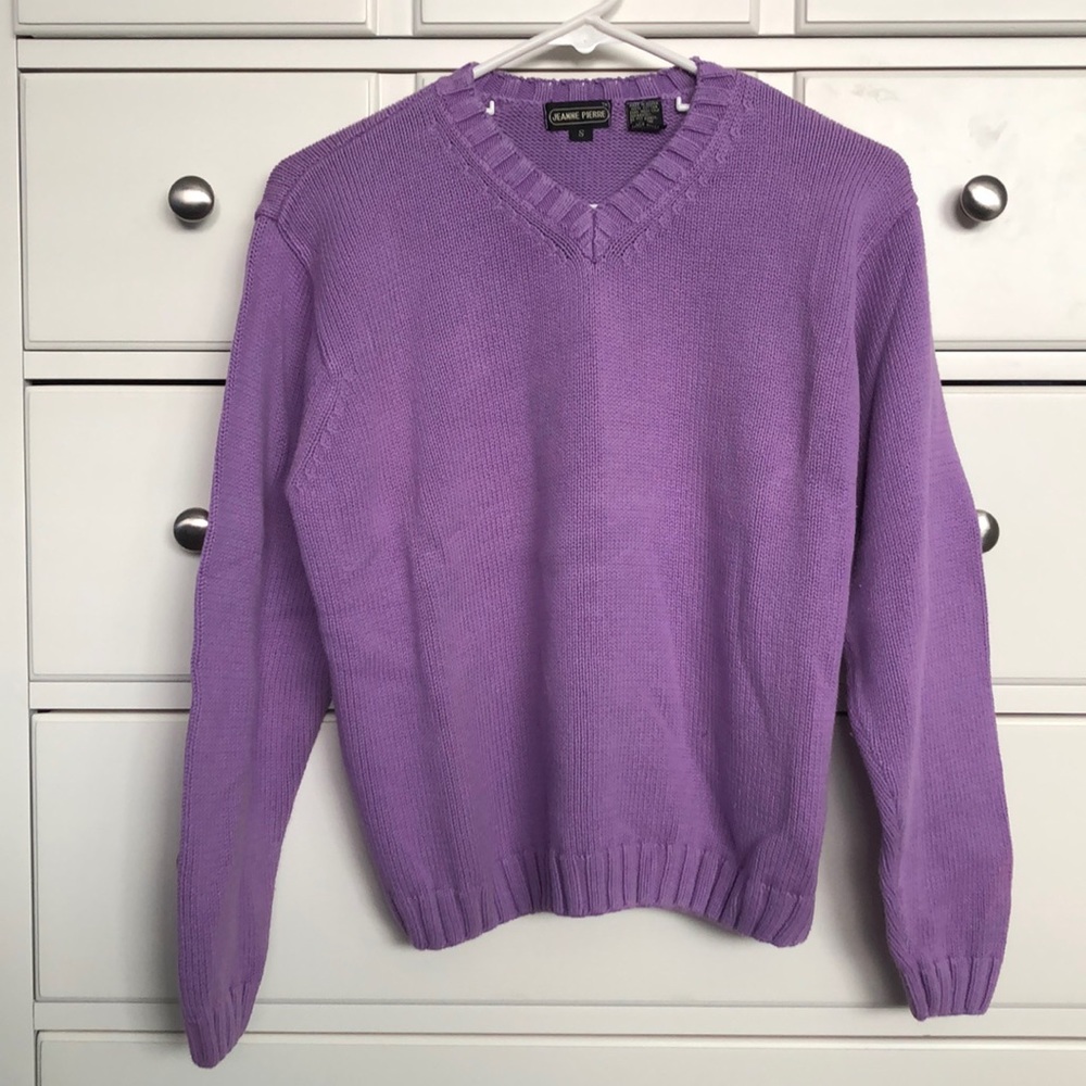 Lavender cotton women’s sweater size S